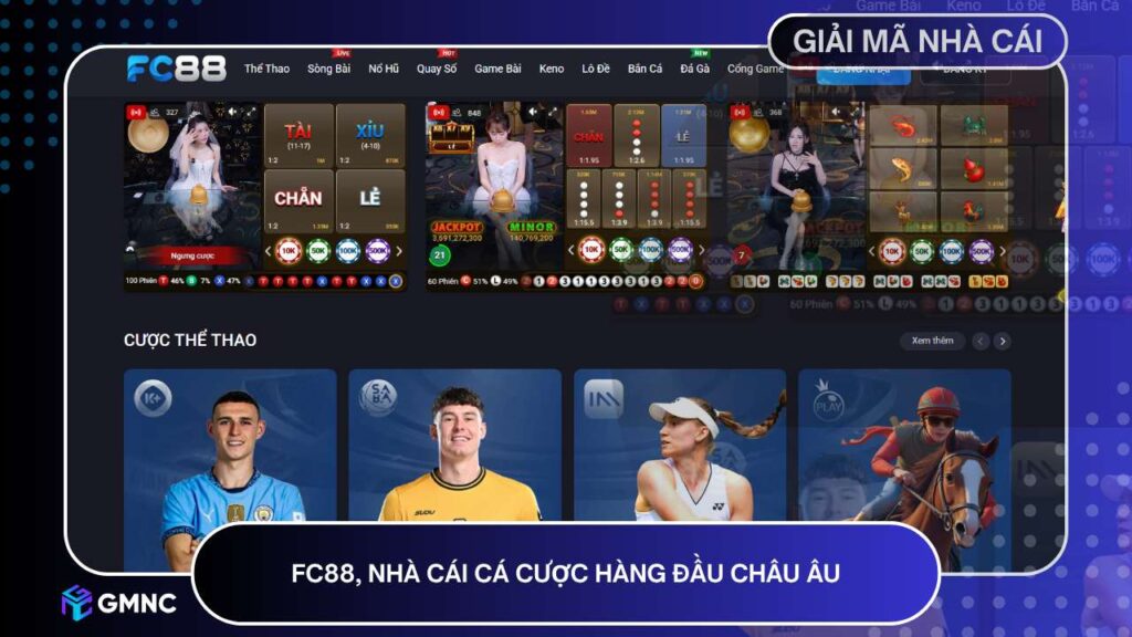 FC88, nhà cái cá cược hàng đầu Châu âu