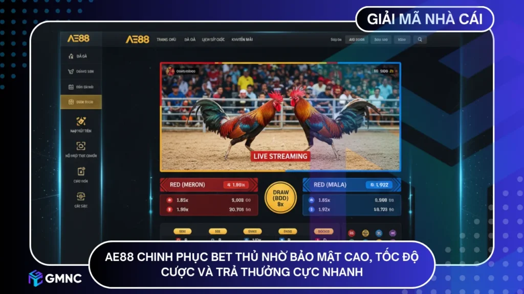 AE88 chinh phục bet thủ nhờ bảo mật cao, tốc độ cược và trả thưởng cực nhanh