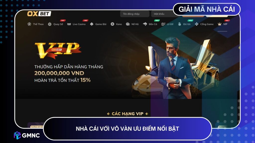 Nhà cái với vô vàn ưu điểm nổi bật