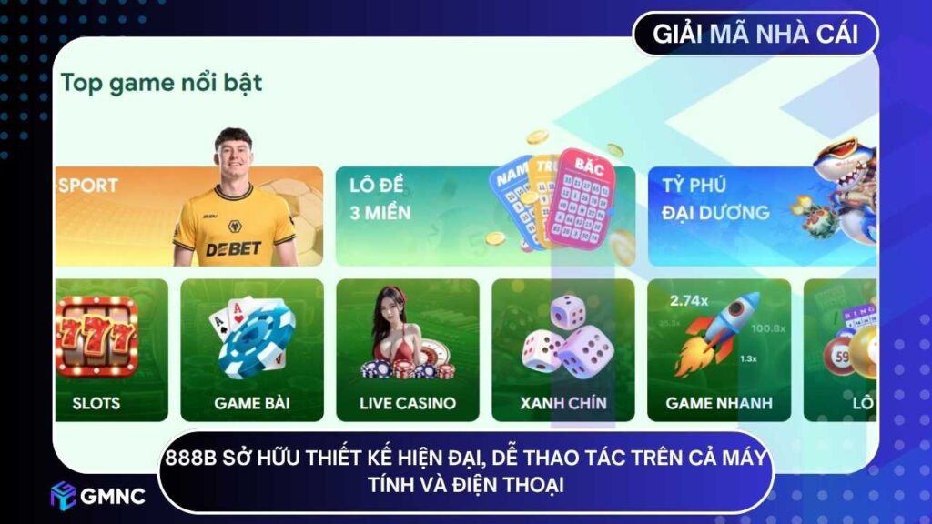 888B sở hữu thiết kế hiện đại, dễ thao tác trên cả máy tính và điện thoại