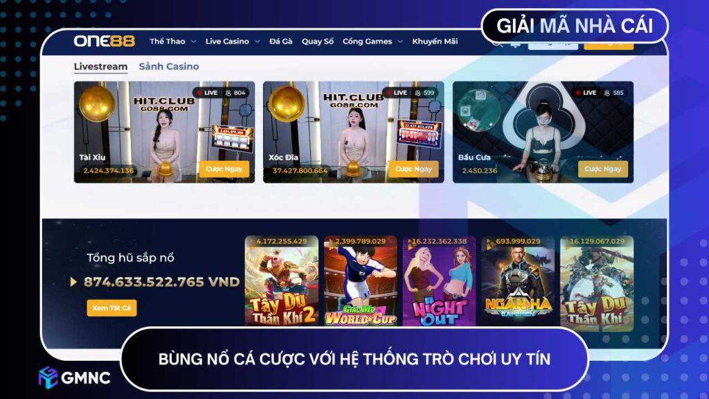 Bùng nổ cá cược với hệ thống trò chơi uy tín