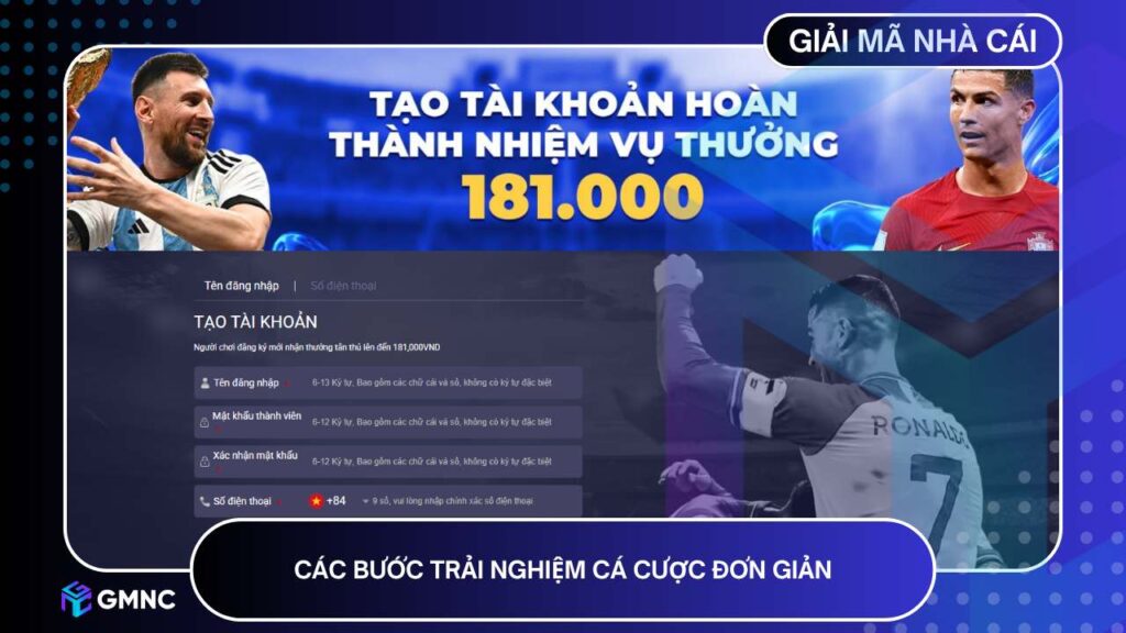 Các bước trải nghiệm cá cược đơn giản