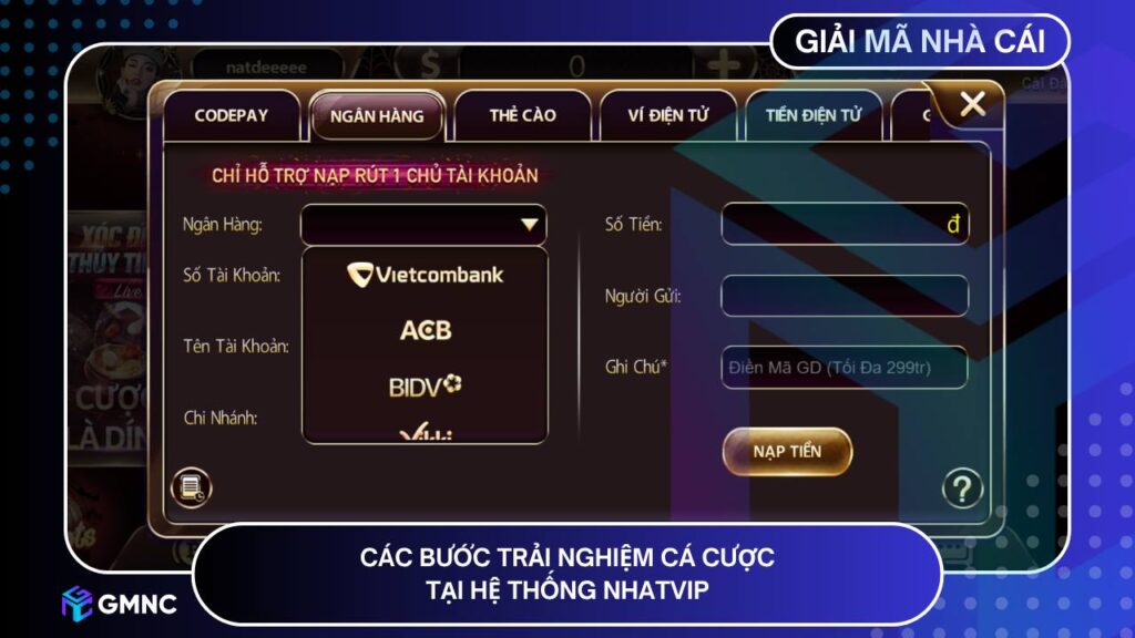 Các bước trải nghiệm cá cược tại hệ thống NHATVIP 