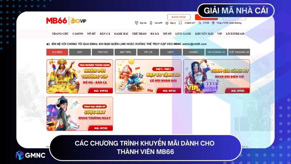 MB66 thường xuyên triển khai các chương trình khuyến mãi hấp dẫn