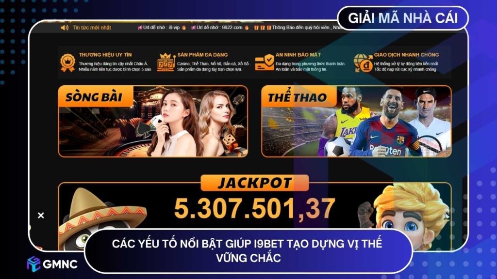 Các yếu tố nổi bật giúp I9BET tạo dựng vị thế vững chắc