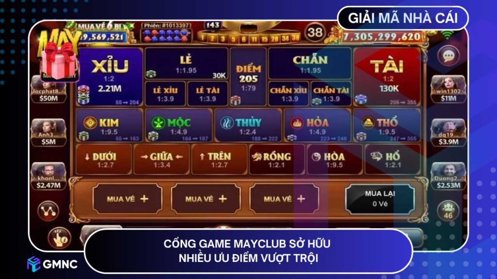 Cổng game Mayclub sở hữu nhiều ưu điểm vượt trội