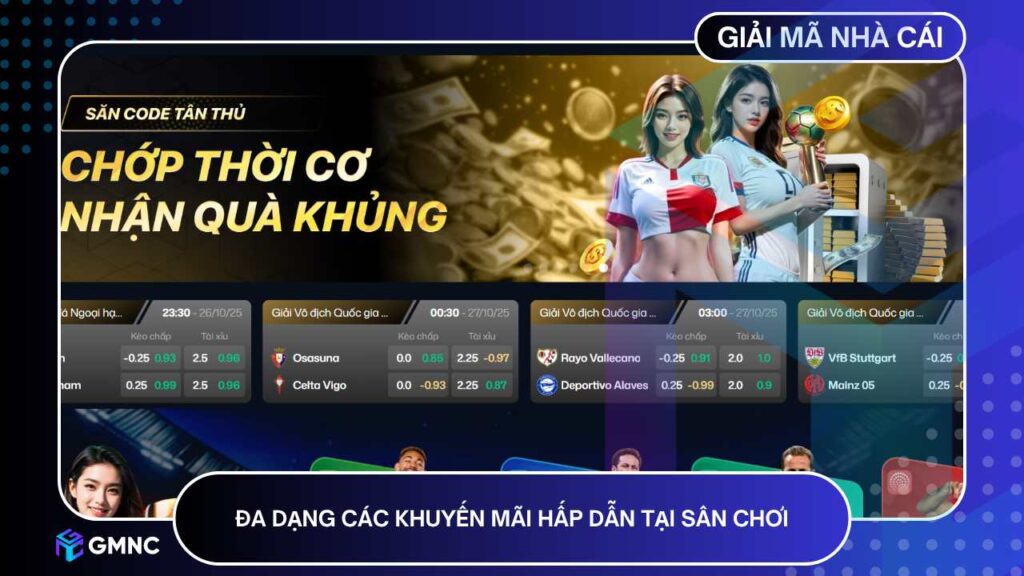 Đa dạng các khuyến mãi hấp dẫn tại sân chơi