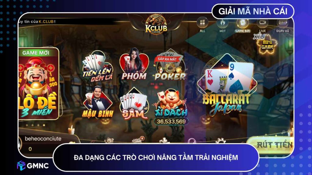 Đa dạng các trò chơi nâng tầm trải nghiệm