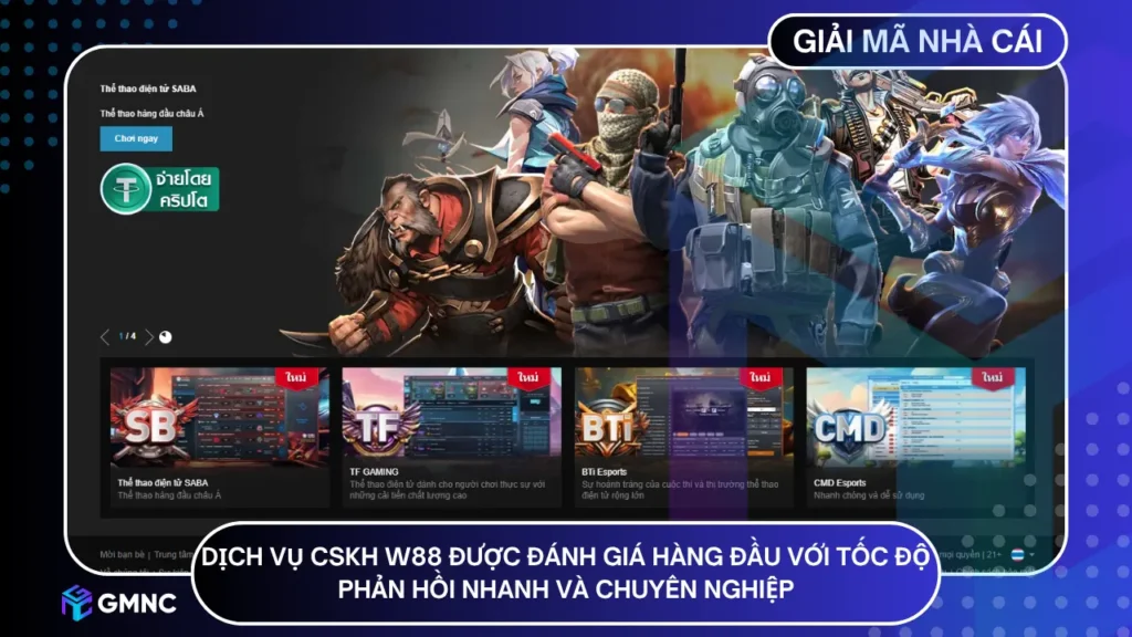 Dịch vụ CSKH W88 được đánh giá hàng đầu với tốc độ phản hồi nhanh và chuyên nghiệp