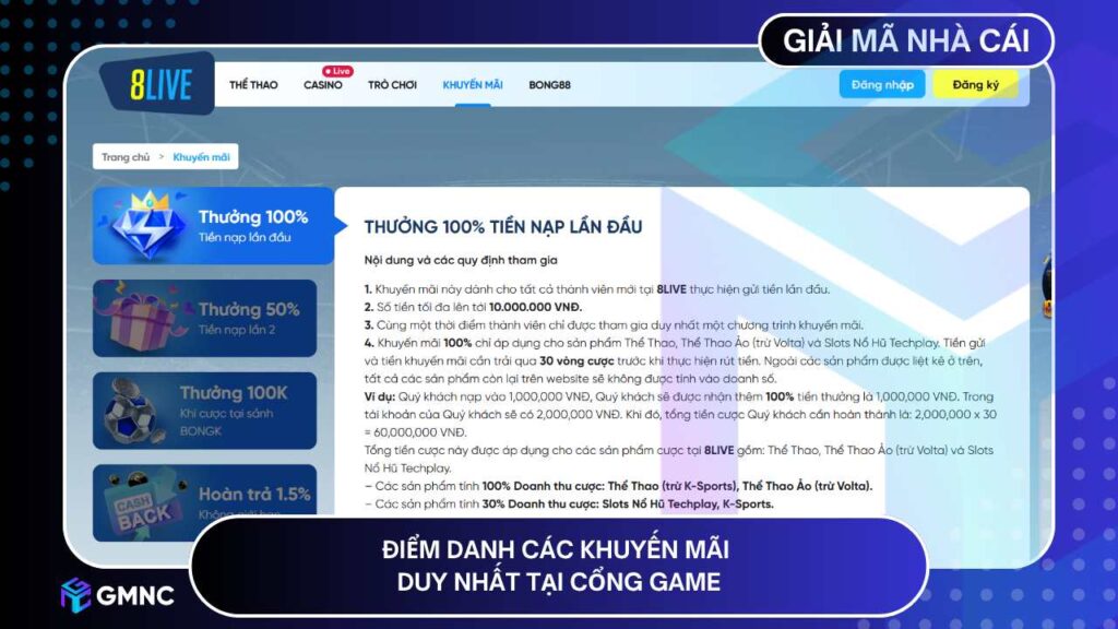 Điểm danh các khuyến mãi duy nhất tại cổng game