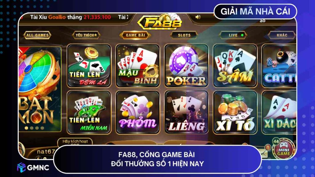 FA88, cổng game bài đổi thưởng số 1 hiện nay
