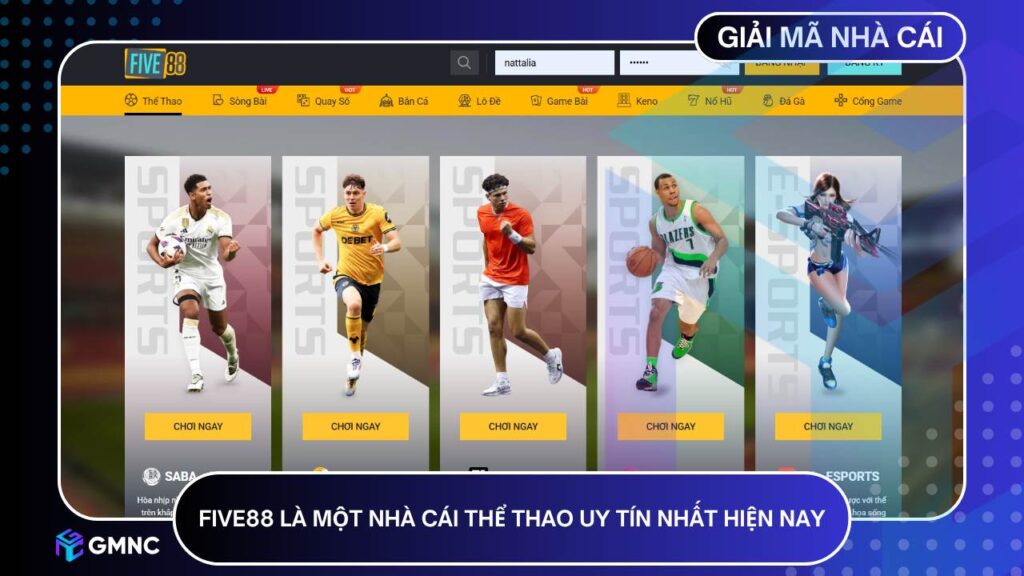 Five88 là một nhà cái thể thao uy tín nhất hiện nay