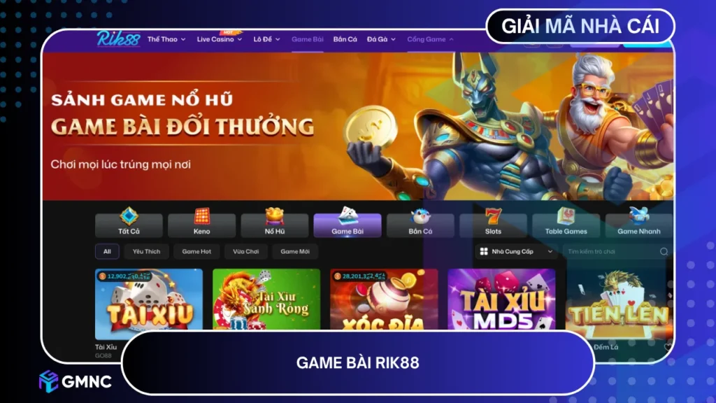 Game bài Rik88 Fair Play, ghép bàn theo trình độ