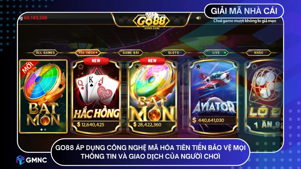 GO88 áp dụng công nghệ mã hóa tiên tiến bảo vệ mọi thông tin và giao dịch của người chơi