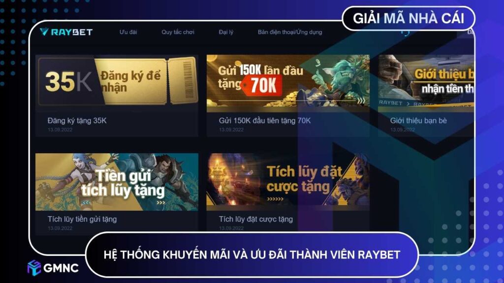 Hệ thống khuyến mãi và ưu đãi thành viên của RAYBET