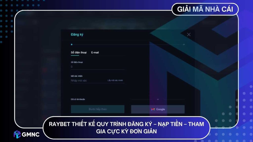 RAYBET thiết kế quy trình đăng ký – nạp tiền – tham gia cực kỳ đơn giản