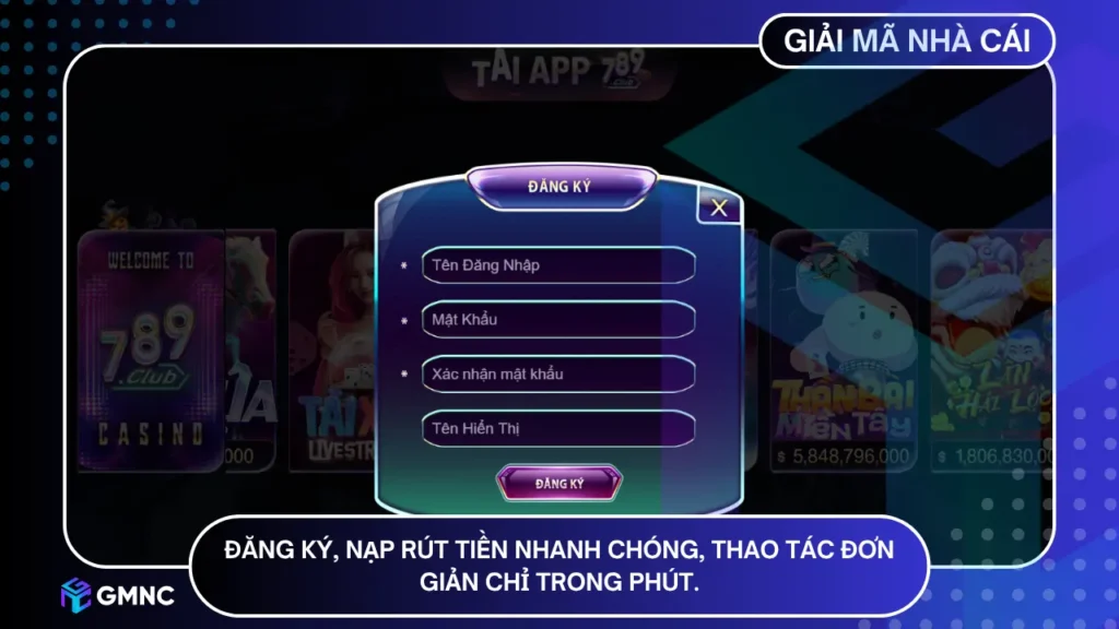 Các bước đăng ký, nạp và rút tiền tại 789CLUB dành cho người mới