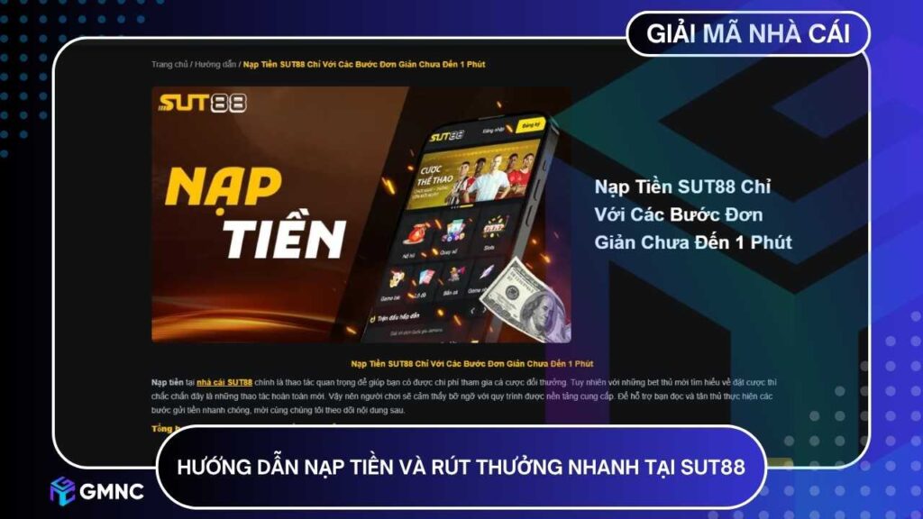 SUT88 hỗ trợ nhiều phương thức thanh toán linh hoạt