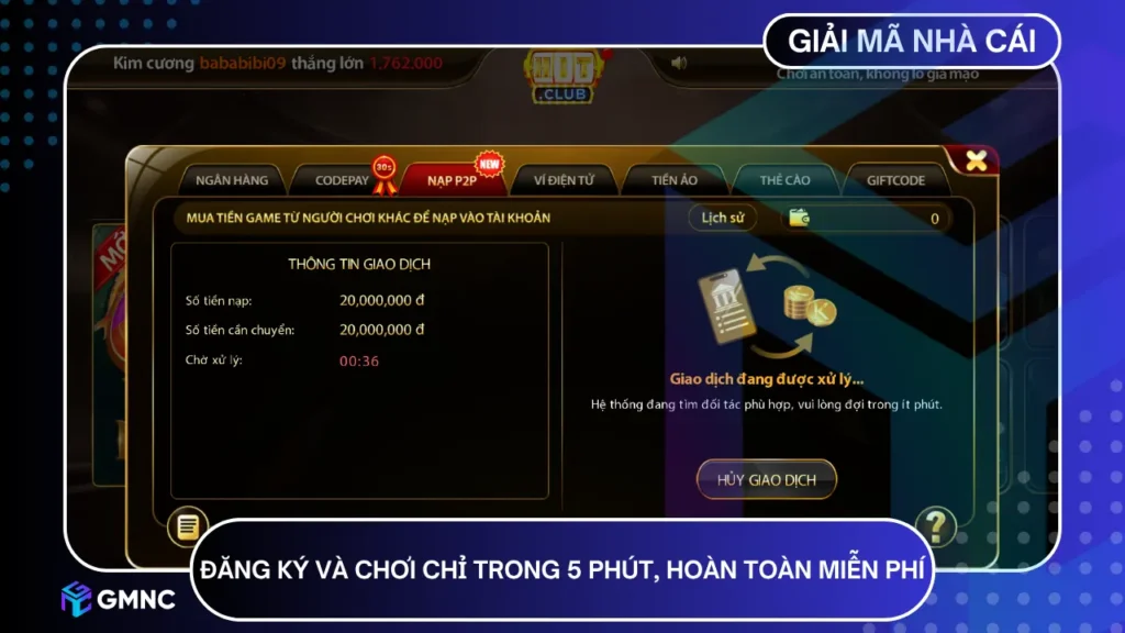 Đăng ký và chơi chỉ trong 5 phút, hoàn toàn miễn phí