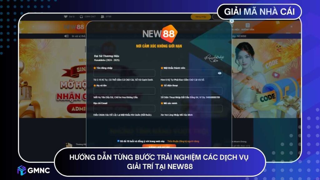 Hướng dẫn từng bước để bạn nhanh chóng trải nghiệm các dịch vụ giải trí tại NEW88