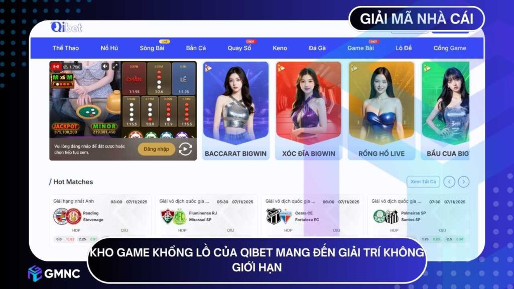 Kho game khổng lồ của QIBET mang đến giải trí không giới hạn