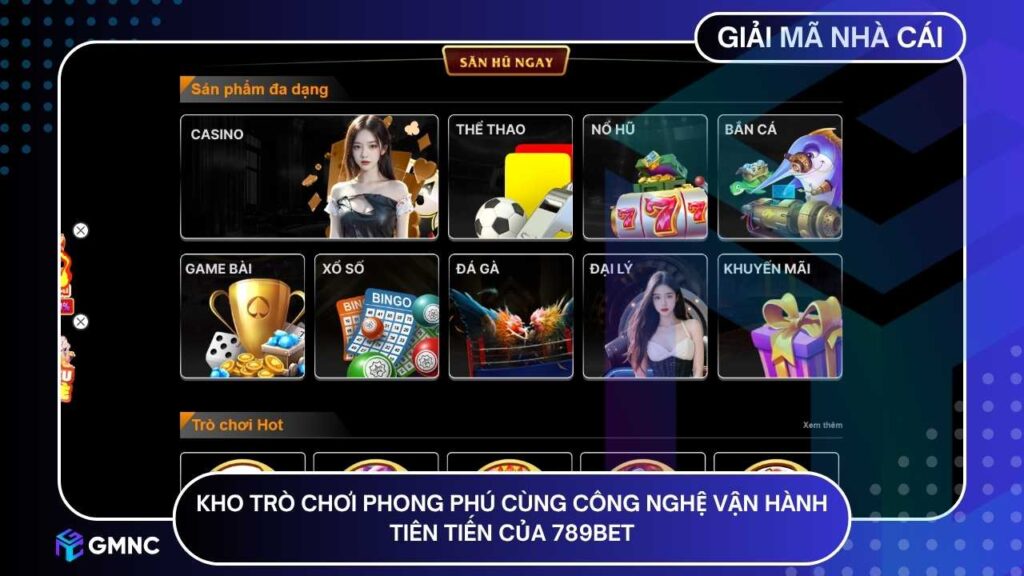 Kho trò chơi phong phú cùng công nghệ vận hành tiên tiến của 789BET