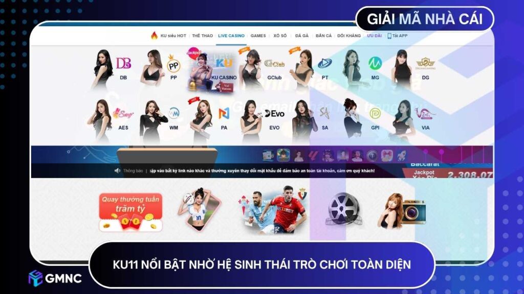 KU11 nổi bật nhờ hệ sinh thái trò chơi toàn diện