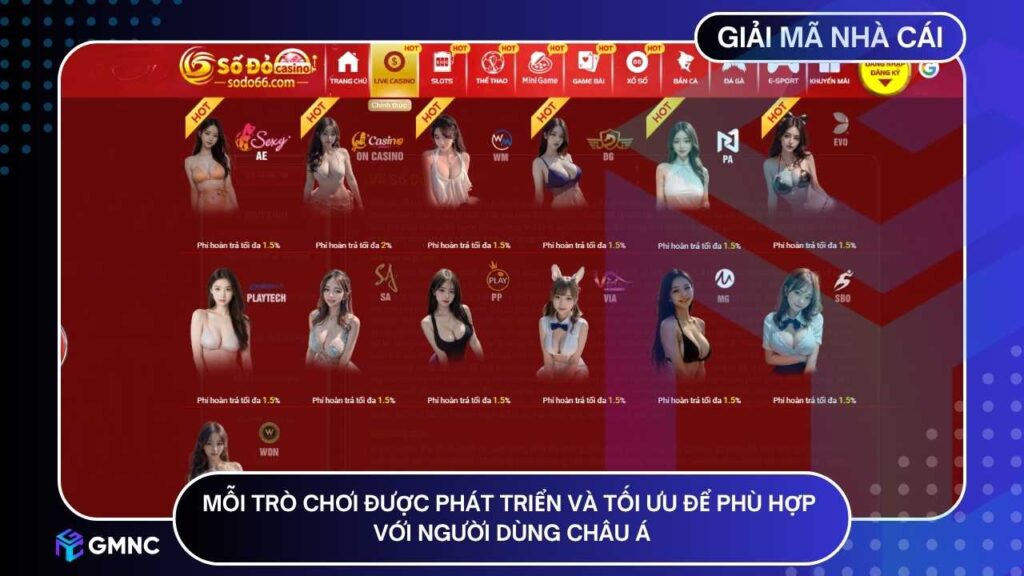 Mỗi trò chơi được phát triển và tối ưu để phù hợp với thói quen người dùng châu Á