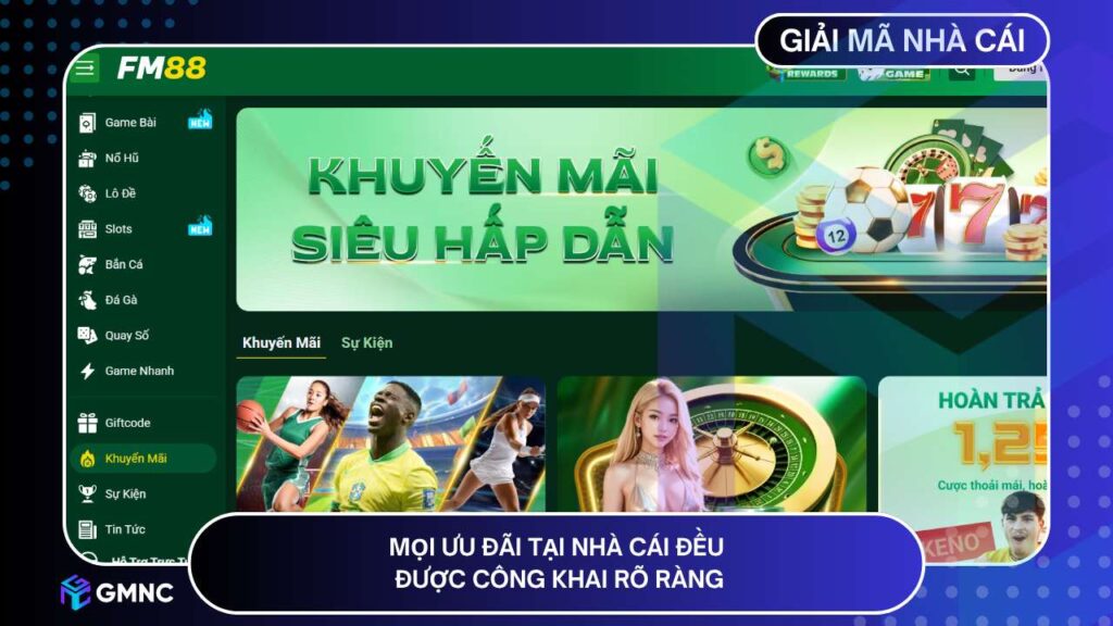 Mọi ưu đãi tại nhà cái đều được công khai rõ ràng