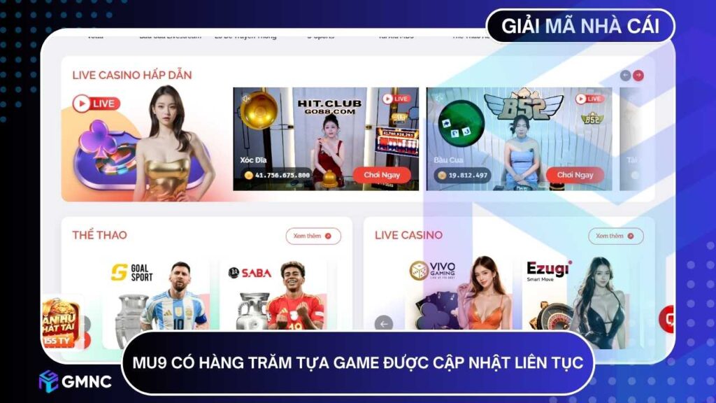 MU9 có một kho giải trí khổng lồ với hàng trăm tựa game được cập nhật liên tục
