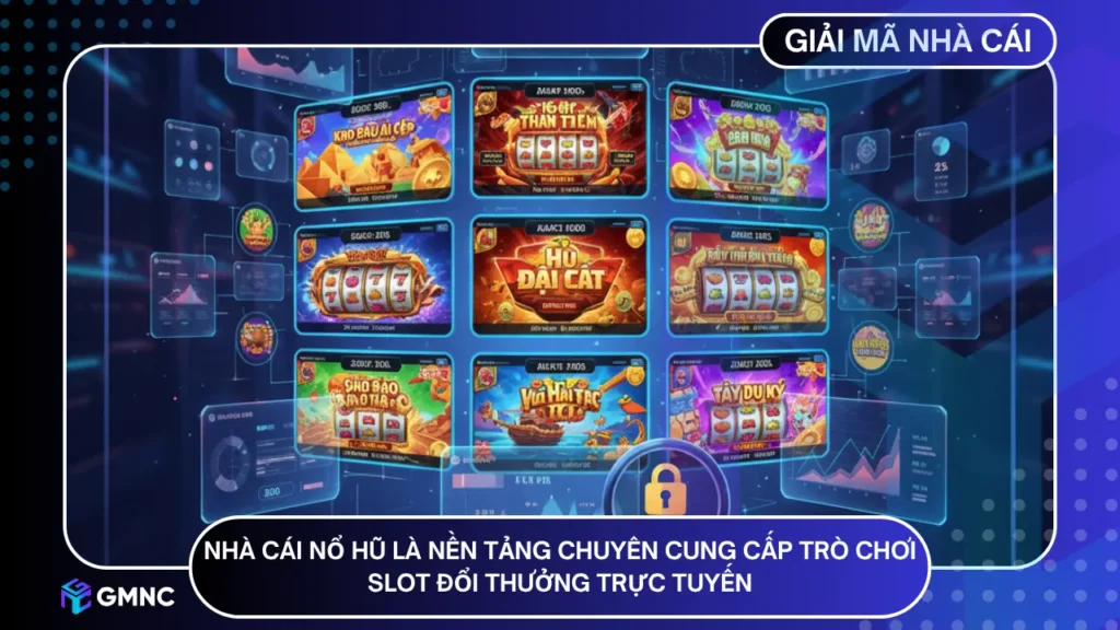 Nhà cái nổ hũ là nền tảng chuyên cung cấp các trò chơi slot đổi thưởng trực tuyến