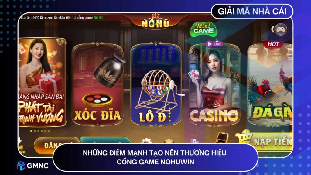 Những điểm mạnh tạo nên thương hiệu cổng game NOHUWIN