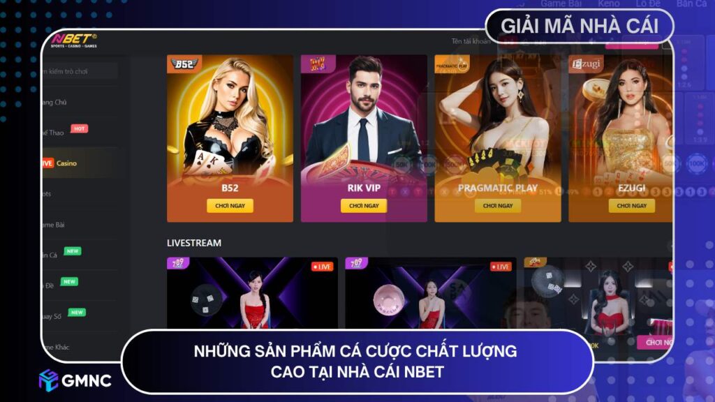 Những sản phẩm cá cược chất lượng cao tại nhà cái NBET