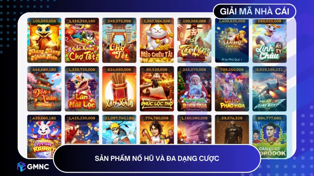 Bom88 đa cấp độ nổ hũ từ mini đến jackpot hàng tỷ với hơn 1.000 game
