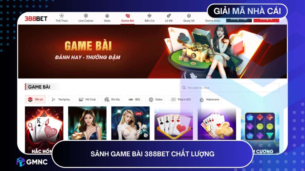 Sảnh game bài 388bet chất lượng