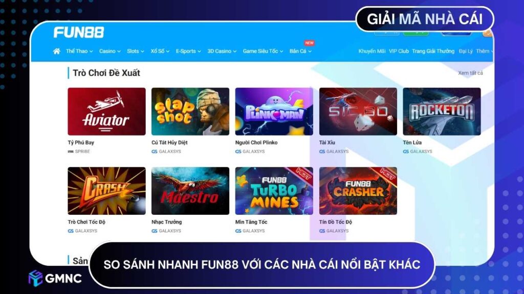 So sánh FUN88 giúp người chơi dễ dàng nhận diện ưu – nhược điểm của từng thương hiệu