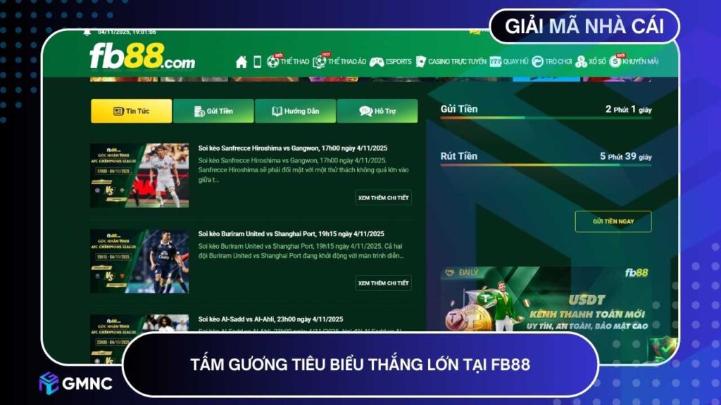 Những chiến thắng ấn tượng luôn là điểm nhấn khiến cộng đồng nhắc đến FB88