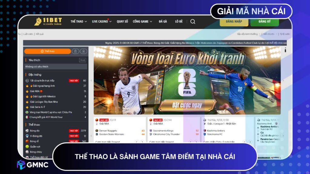 Thể thao là sảnh game tâm điểm tại nhà cái