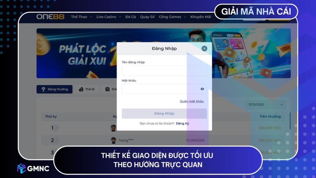 Thiết kế giao diện được tối ưu theo hướng trực quan