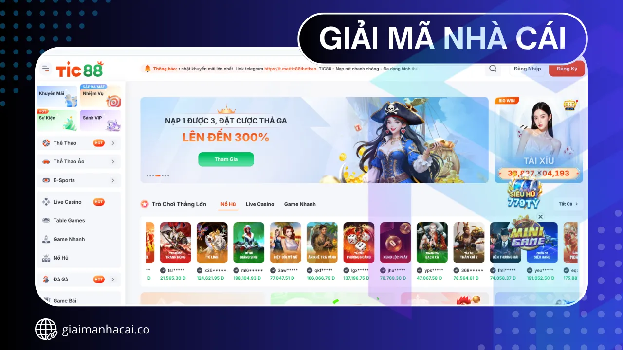 Tic88 – Nhà cái mới mang lại trải nghiệm cược chuẩn 5 sao