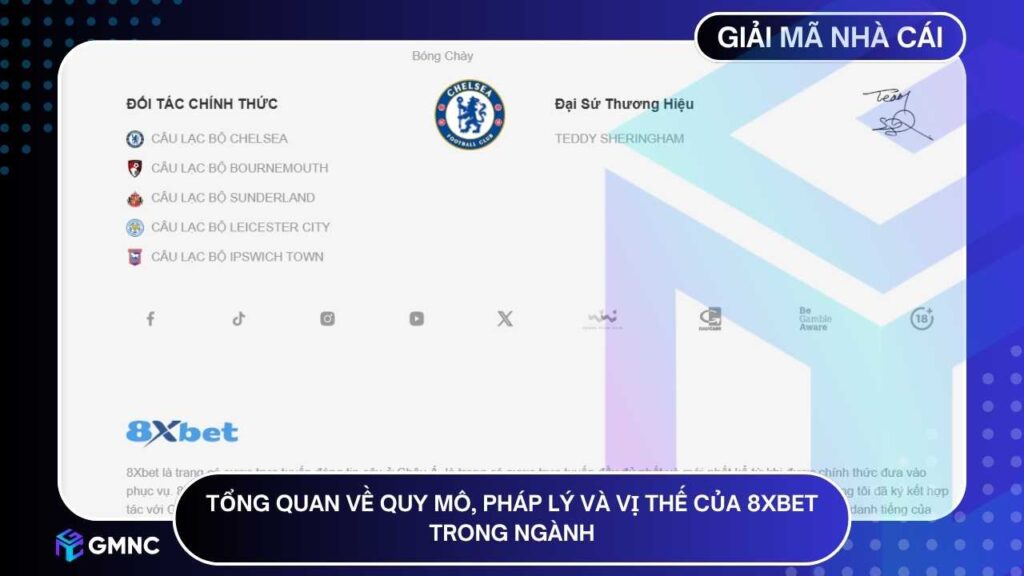 Tổng quan về quy mô, pháp lý và vị thế của 8XBET trong ngành