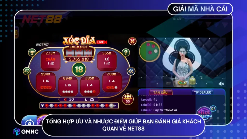 Tổng hợp ưu và nhược điểm giúp bạn đánh giá khách quan về NET88