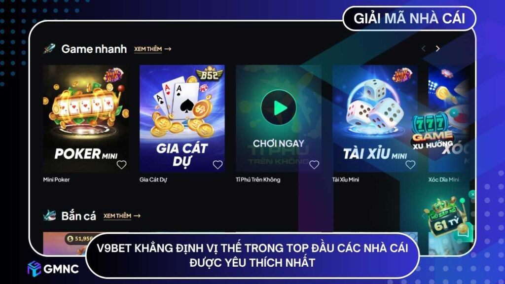 V9BET được biết đến là một trong những thương hiệu cá cược trực tuyến có lịch sử lâu đời