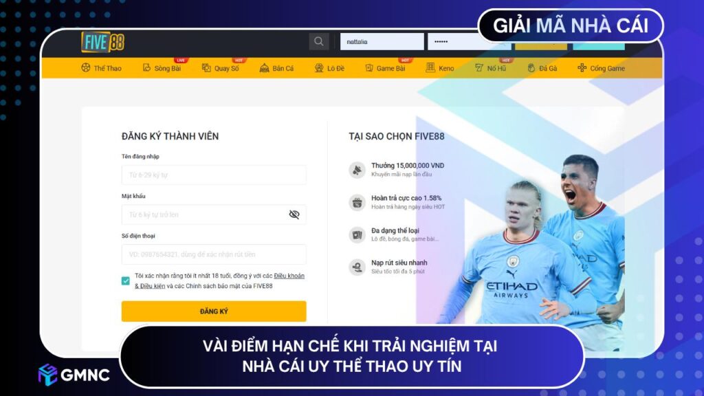 Vài điểm hạn chế khi trải nghiệm tại nhà cái uy thể thao uy tín