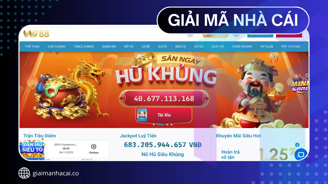 Wi88 – Sân chơi cá cược online đem lại lợi nhuận cực lớn