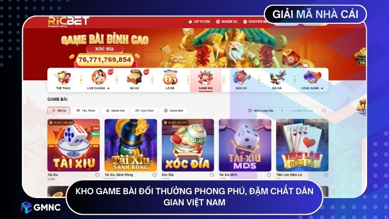 kho game bai phong phu - RICBET